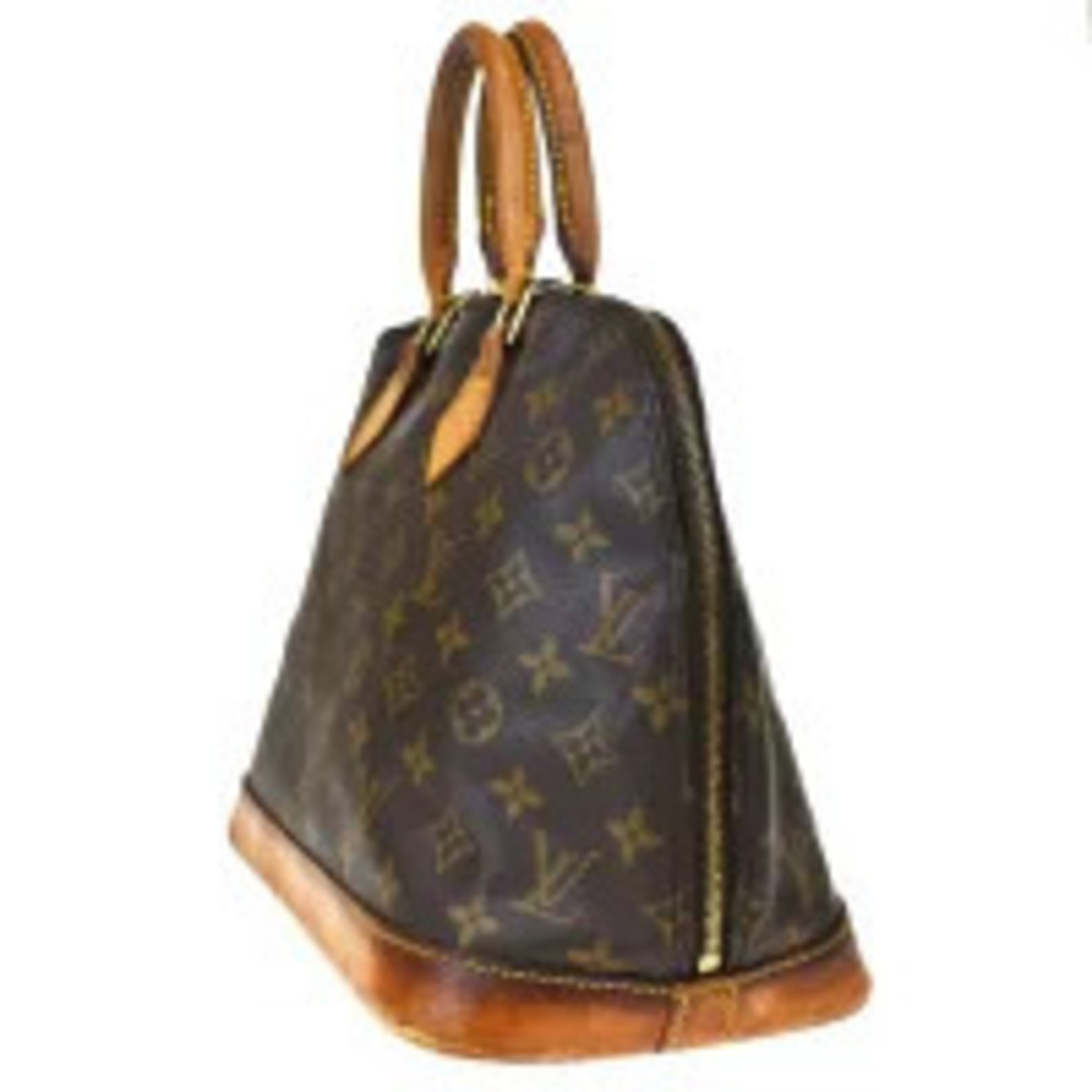 Louis Vuitton Monogram Alma Handbag Leather Brown